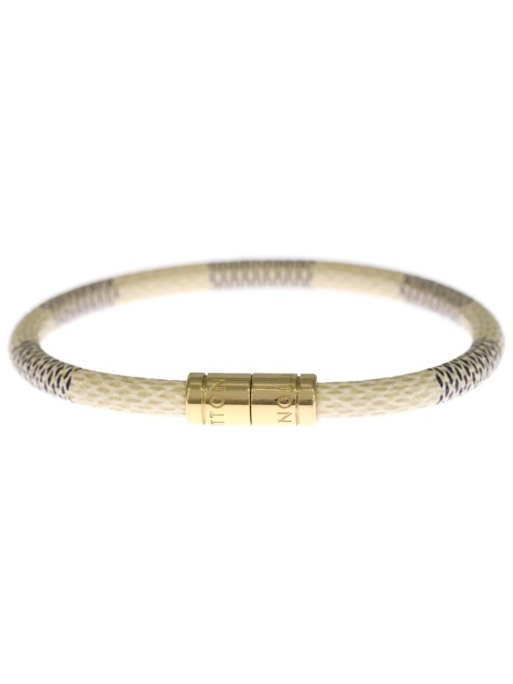 Louis Vuitton Damier Azur Bracelet Keep It White Gold
